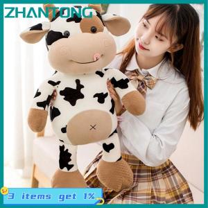 ZHANTONG Dễ thương bò Đồ chơi sang trọng Rag búp bê cho bạn gái đồ chơi trẻ em Quà Tặng đồ chơi sang trọng gối plushie Thú nhồi bông búp bê