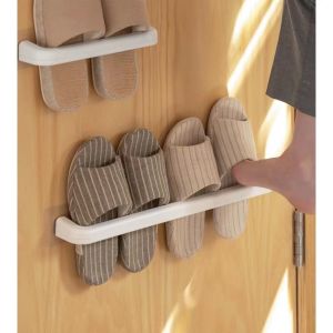 Wall Mounted Slippers Shelf Toilet Drain Storage Rack Shoe Rack Paste Storage Rack Rag Hanging
