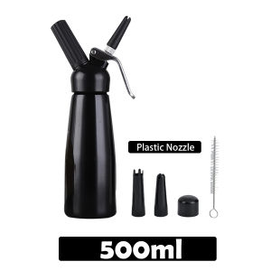 HEYMAN 500ml/1000ml Professional Whipped Cream Dispenser Stainless Steel Whipped Cream Maker for Delicious Homemade Whipped Creams Sauces Desserts and Infused Liquors Includes 3 Culinary Decorating Nozzles