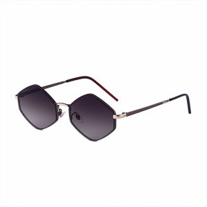 SUTONGXUE Metal Frame Polygon Sunglasses Y2K Hexagon Shades Eyewear UV Protection UV Resistant Cycling Glass Sun Glasses