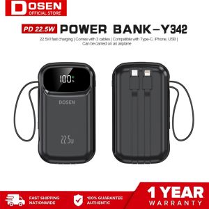 Dosen PD Fast Charging Built In Dual-Cable Digital Display For Phone (10000mAh-25000mAh)