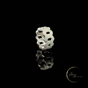 Nhẫn nam bạc 925 công nghệ xi độc quyền NanoShield xi bạch kim đính đá CZ AM05- Tặng nước rửa cao cấp