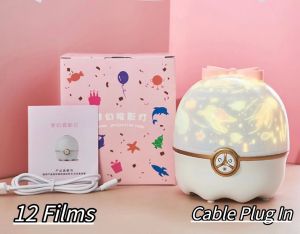 SG Seller| Free 12 Set Films 3 In 1 Projector Night Light for Baby Kids Projector Lamp 360 Rotating night light Starry Ocean Dinosaur Projector night light for Kids Night Light 3 Colors Children Kids Boys Girls Bedroom Birthday Party