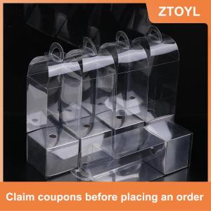 【ZTOYL】 1 5PCS Valentine cầm tay hộp hoa trong suốt PVC hoa sắp xếp Hộp hoa hồng Hộp Hoa duy nhất bó hoa Bao bì hộp