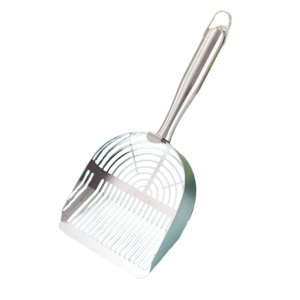 BABYBANG Anti-Break Cat Waste Shovel Stainless Steel Portable Cats Toilet Cleaning Shovel Quick Cleaning Long Handle Pet Feces Cleaner Cat Supplies