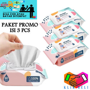 Klik-Beli (PAKET PROMO 3 PCS) DR BABY Tissue Wipes Tisu Basah Bayi 80s Wet Tissue Baby