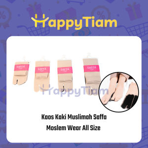 KAOS KAKI JEMPOL SAFFA MOSLEM WEAR ALL SIZE MATA KAKI BETIS S M L NYLON SPANDEK CREAM TAPAK HITAM MUSLIMAH SAFA KULIT