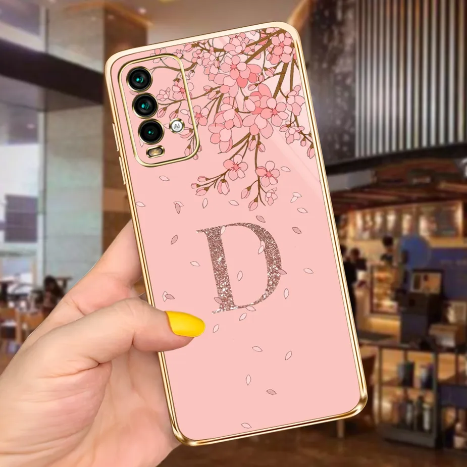 Cute Letters Cover For Xiaomi Redmi 9T Case Luxury Plating Soft