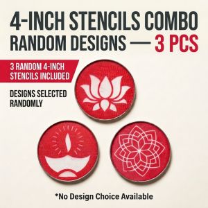 Rangoli Kolam Stencil Set | Kolam Thattu | 4/8/12 Inch | Deepavali Decoration Kolam | Kolam Colors