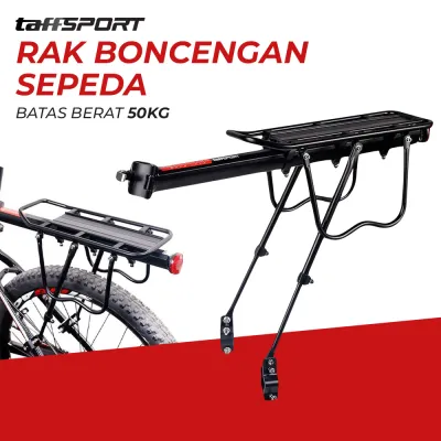 TaffSPORT Rak Boncengan Belakang Sepeda Rear Rack Screw Mount - RCK-103 - Black