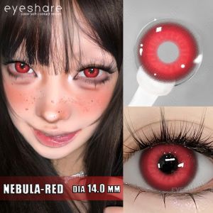 Eyeshare ฮาโลวีน สีแดง คอนแทคเลนส์ 14.0-14.5 มม. คอนแทคเลนส์สี เลนส์คอสเพลย์อนิเมะ ใช้เป็นประจำทุกปี