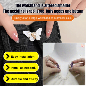 💕No Nails and No Seams💕New Style Butterfly Waist Buckle Buckle Pants Waist Adjustment Button No Nails and No Seams Jeans Waist Artifact免钉免缝蝴蝶调节扣