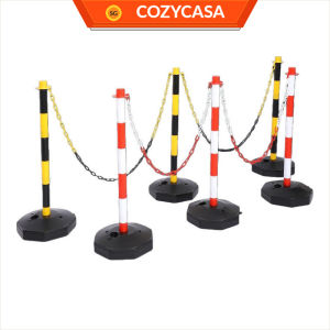 【COZYCASA】Water Filled Traffic Safety Bollard | FillableBase(Water/Sand) | PortablewithChain