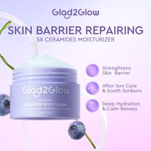 FLASH SALE Glad2Glow Moisturizer 30g Yuja 377 Blueberry Ceramide Pomegranate Niacinamide Mugwort Mask 25g Assorted Skincare Set