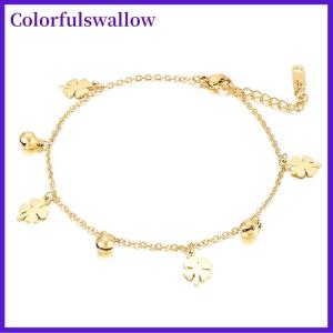 Colorfulswallow Vòng chân bốn lá cỏ ba lá vòng chân ba chuông bán nhanh Phụ kiện chân bán chạy nhất