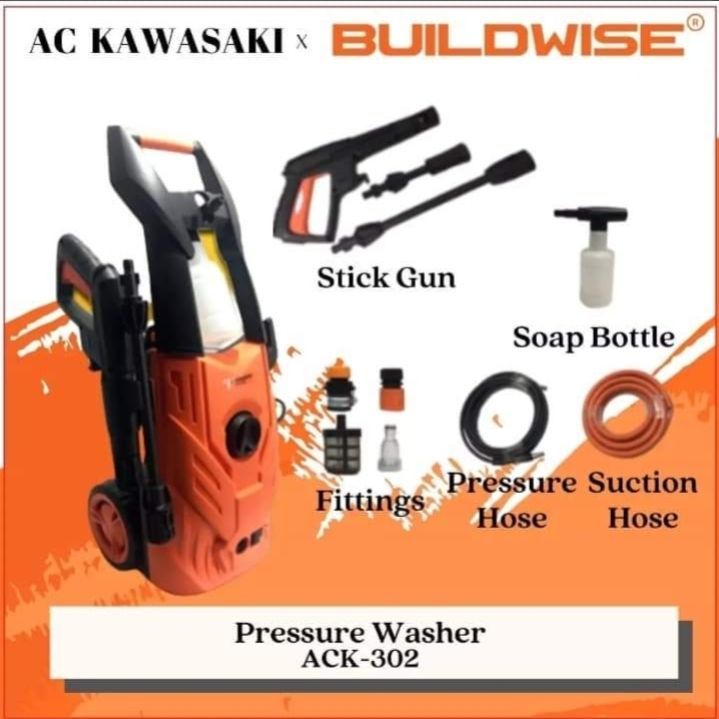 AC Kawasaki Portable Pressure Washer 1200 Watts ACK302 ORIGINAL