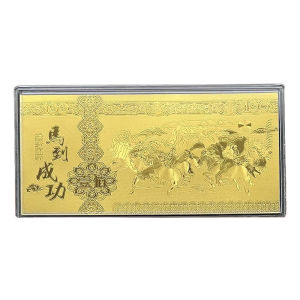 Gold Banknote Lucky Gold Note Wealth Attraction Success Symbol Collectible Gift