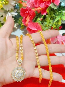 Dây chuyền mặt xoàn mạ 18.k cao cấp E.M29