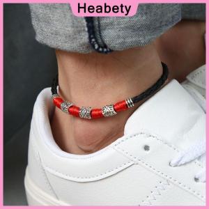 Heabety Handmade Mens Womens Rope Anklet Ankle Bracelet Barefoot Sandal Beach Jewelry