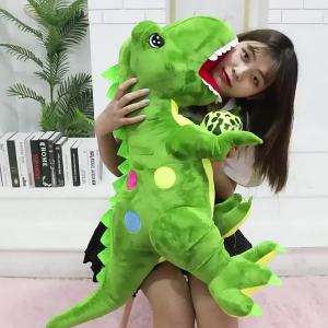 Large Tyrannosaurus Rex plush toy dinosaur doll birthday gift for boys and girls cuddly pillow