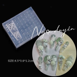 khuôn hoa cẩm tú cầu silicon nail