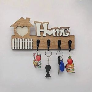 Wooden Wall Hooks Door Wall Hangers Entrance Decoration Key Holder Wooden Crafts Home Decoration Wooden Hook New