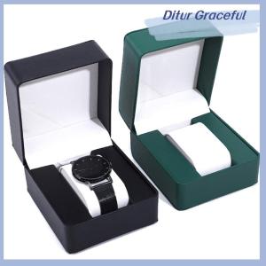 Ditur Watch Storage Box PU Single Watch Display Case Wristwatch Watch Holder Travel Jewelry Watch Organizer For Men Gift