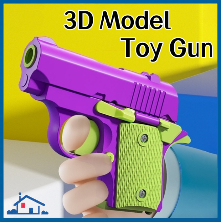 BLUES 3D Mini 1911 Model Toy Gun Pistols for Boys Kids Toy Bullets No