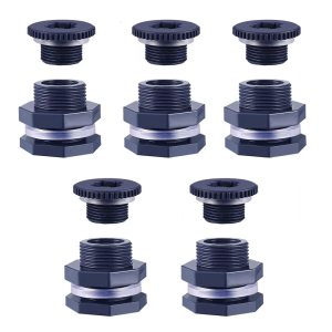 5Pcs 3/4inch Plastic Water Tank Connector Soild Garden Spigot Adapter Bulkhead Fitting Garden Socket Water Tank Joint