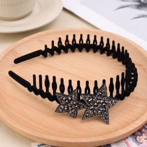 【 X.z. Moonligh】ที่คาดศีรษะแบบใหม่สำหรับฤดูใบไม้ร่วงขนฝูงที่คาดศีรษะที่่คาดผมฟันเฟืองสองแถบคาดศีรษะดาวแถบคาดศีรษะดาว Bulling ดาวห้าแฉก