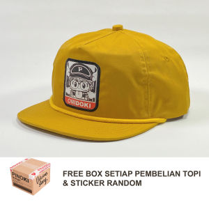 (NEW) Topi Visor Pendek Skena Ropehat Cotton Twill Dark Yellow Omidoki YUBBY