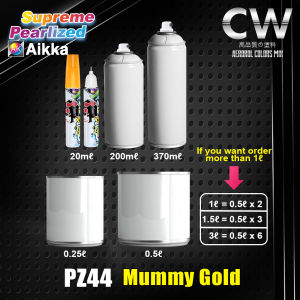 [ PZ44 Mummy Gold Supreme Pearl Metallic ] Paint 2K Aikka DIY Aerosol Cat Spray Bottle Emas Mumi