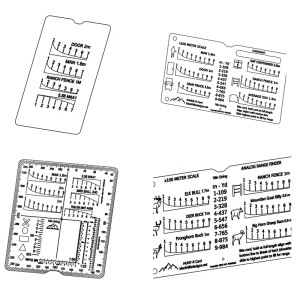 กฎสไลด์สำหรับการล่าสัตว์แบบเครื่องวัดเมตรอนาล็อกสำหรับการล่าสัตว์และการยิงระยะไกลสำหรับช่วงพกพา