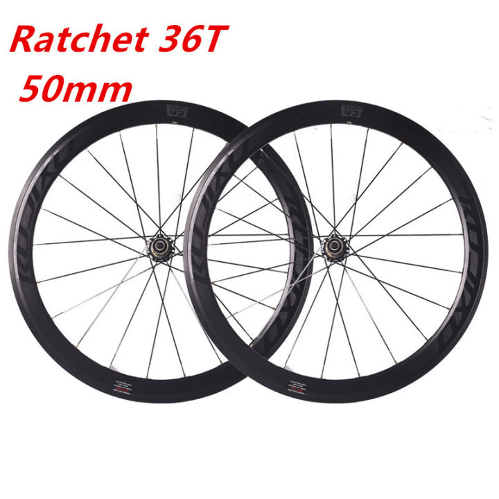 700c 36T ratchet RUJIXU 30/40/50mm road wheelset bike V brake C