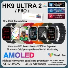 HK9 pro plus AMOLED Smart Watch Men HK9 Upgraded ChatGPT NFC Smartwatch 2GB  ROM Dynamic Island Ai Watch Face