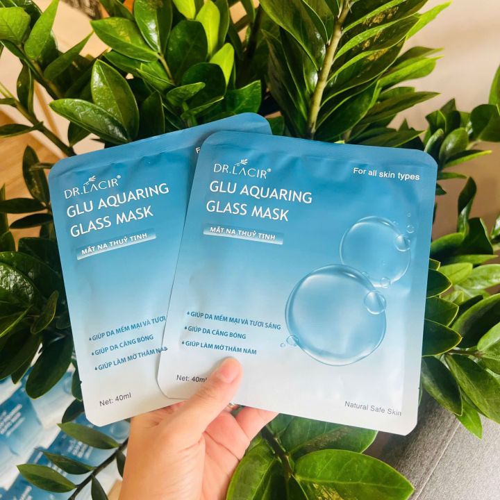 Miếng] Mặt Nạ Thủy Tinh Căng Bóng Glutathione Dr Lacir Mặt Nạ Gel Dr Lacir Cho Da Khô Da Thường Da Dầu Và Da Hỗn Hợp Dưỡng Ẩm Làm Dịu Da Nâng