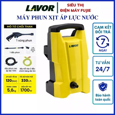 Máy phun áp lực nước Lavor Smart120 máy rửa xe motor chổi than - Áp suất 120 bar siêu mạnh - Thương hiệu Ý - Nhập khẩu chính hãng - Bảo hành toàn quốc 12 tháng