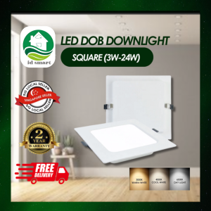 [ID Smart] LED Downlight (Square/Round) /DOB Slim Panel / 3W 6W 9W 12W 15W 18W 24W / 3000k 4000k 6500k