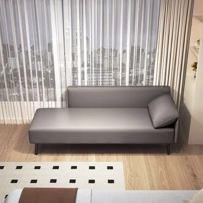 Italian Style Light Luxury Living Room Leather Art Chaise Lounge Simple Hotel Homestay Bedroom Bed End Stool Lazy Sofa Chaise Lounge