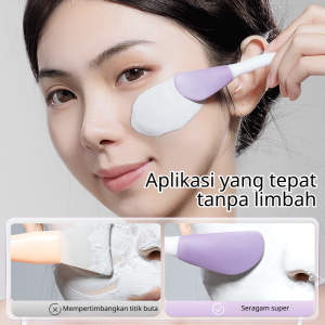 Aplikator Masker Silikon Alat Khusus Multifungsi Pijat Wajah Kepala Ganda Sikat Masker Lembut