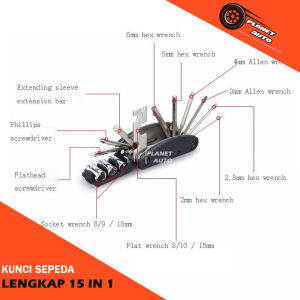 Set Kunci EDC Multifungsi 15 in 1 Repair Tool