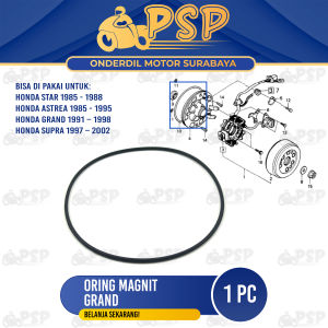 Oring Magnit Grand (Harga 1 PC) - O Ring Karet Seal Sil Tutup Magnet Honda Astrea Prima Supra Lama