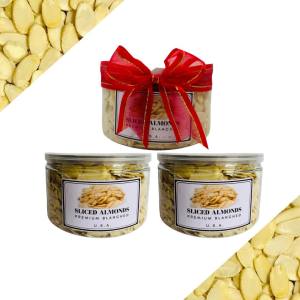 Sliced Almonds in a jar (200 grams) - ideal for gift - Imported from USA