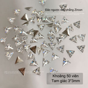 Flat Bottom Reverse Zircon Nail Phụ kiện Blaster Kích thước nhỏ Ngựa Eye Diamond Transparent White Powder Champagne Dị hình Nail Drill 50 pcs