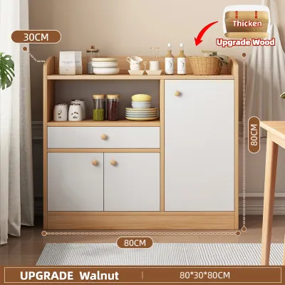 Solid Wood Household Sideboards Storage Cabinets Kitchen Utensils Cabinets Drawer Cabinets Locker Microwave Cabinet Elevated Design