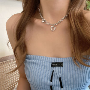 Korean Heart Pendant Necklace Women Necklace Vintage Fashion Necklace Simple Jewelry