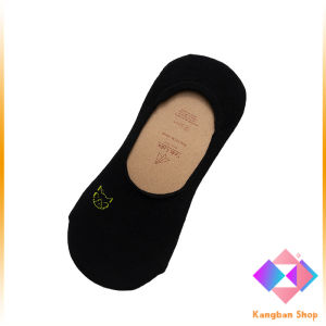 KANGBAN ถุงเท้าแบบสั้น ถุงเท้าข้อสั้น ผ้านุ่มใส่สบาย ถุงเท้าลายแมวน่ารัก womens socks