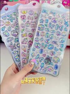 3D Embossed Fun Sticker for Kids & Hand Making Enthusiasts Notebook Phone Case Scrapbooks Adorable 3D Relief Sticker