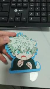 Jujutsu Kaisen Gojo Satoru High Quality Felt Keyring Anime Merch Cat Ear Chibi Plush Charm Handmade Collectible Gift for Otaku