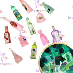 Ornamen resin kartun lucu bottle glow in the dark series